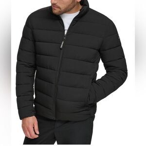 Calvin Klein quilted stretch water resistant infinite jacket black size L Nwt